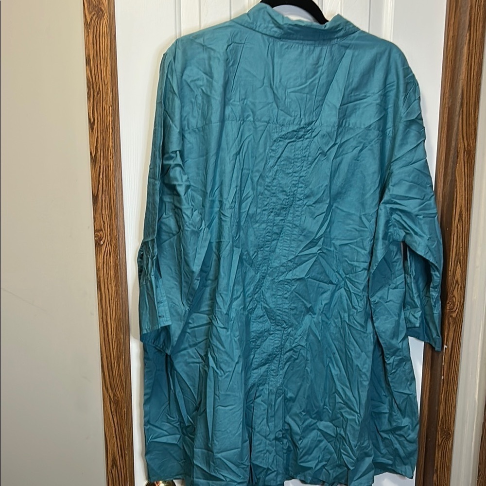Teal Button Down Shirt - Picture 6 of 7